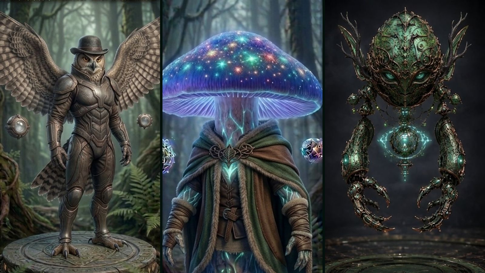 The Owl, the Mushroom, and the Machine-Elf